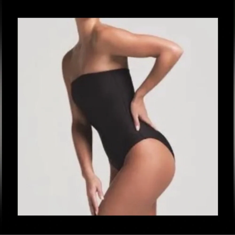 SKIMS Strapless One-Piece Swimsuit in Black